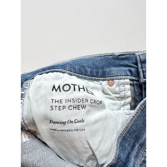 MOTHER The Insider Crop Step Chew Dancing On Coals Bootcut Jeans, Size 27 - Picture 14 of 16